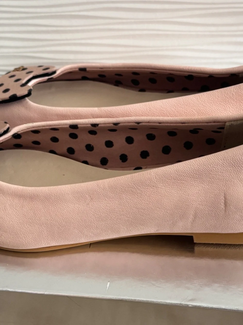 Korean Spur Sweet Little Kitty Flats Pink